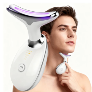 Portátil Beleza Pele Firmeza Pescoço Led Vibração Fóton Levanta A Anti-Rugas Remover Massageador